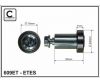 Ролик на тент-штору(Etes) 609-ET OEM 59400036600/6555 