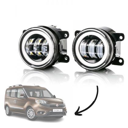 Фари туманні LED Fiat Doblo 2010-2023  біле світло, дхо,комплект 2шт (13244)