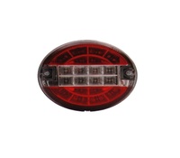 Фонарь задний универсальный круглый ISIKSAN LED (красный с белым)/1639 