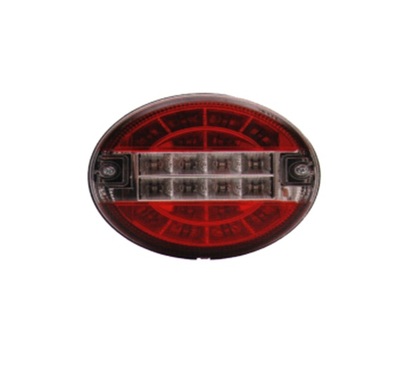 Фонарь задний универсальный круглый ISIKSAN LED (красный с белым)/1639