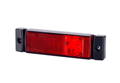 Габаритный фонарь диодный (131х33мм) красный 12-24v/6752