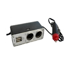 Разветвитель питания на 2 выхода+кабель+2 USB 12V (WF-0200)/1908