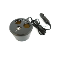 Разветвитель питания на 2 выхода+кабель+2 USB+тестер 12V/1909 