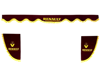 Шторки на лобовое+боковые стекла RENAULT цвет бордовый/2021