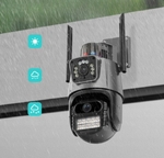 Вулична поворотна WIFI камера Dual Lens 8MP із сиреною(13222)