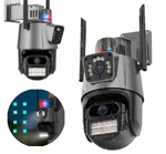 Вулична поворотна WIFI камера Dual Lens 8MP із сиреною(13222)