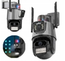 Вулична поворотна WIFI камера Dual Lens 8MP із сиреною(13222) Вулична поворотна WIFI камера Dual Lens 8MP із сиреною(13222)