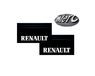 Брызговики задние с оттиском Renault 650х350 комплект/2118-1001/2118