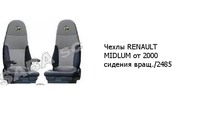 Чехлы RENAULT MIDLUM от 2000 сидения вращ./2485 RENAULT 