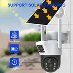 Вулична камера відеоспостереження з двома лінзами 4G SOLAR(13252)