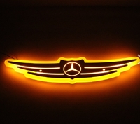 Емблема Mercedes з підсвіткою крила жовта 24в(13044) MERCEDES-BENZ