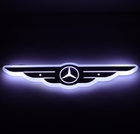 Емблема Mercedes з підсвіткою крила біла 24в(13045) MERCEDES-BENZ