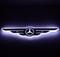 Емблема Mercedes з підсвіткою крила біла 24в(13045)
