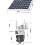 Вулична камера відеоспостереження з двома лінзами 4G V36-4G SOLAR/Wi-Fi(13239)