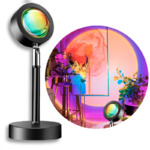 Проекционная лампа Sunset Lamp RGB c пультом, светильник заката/ рассвета, usb led (11674)