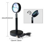 Проекционная лампа Sunset Lamp RGB c пультом, светильник заката/ рассвета, usb led (11674)