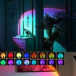 Проекционная лампа Sunset Lamp RGB c пультом, светильник заката/ рассвета, usb led (11674)