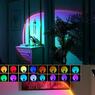 Проекционная лампа Sunset Lamp RGB c пультом, светильник заката/ рассвета, usb led (11674)