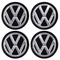Наклейки на колпаки, диам. 90 мм "VOLKSWAGEN" черные (4 шт) (D)