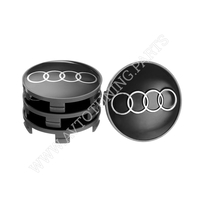 Заглушка колесного диска AUDI 69x65  серый металл (4шт.) (50020) 