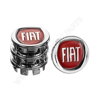 Заглушка колесного диска Fiat 49x43  серый ABS пластик  (4шт.) (50013) 