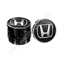 Заглушка колесного диска Honda 60x55  черный ABS пластик (4шт.) (50033) 