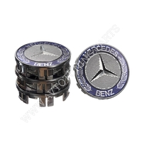 Заглушка колесного диска Mercedes 75x70  серый ABS пластик (4шт.) (50034) 