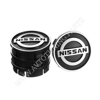 Заглушка колесного диска Nissan 60x55  черный ABS пластик (4шт.) (50036) 