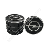 Заглушка колесного диска Opel 60x55  черный ABS пластик (4шт.) (50009) 