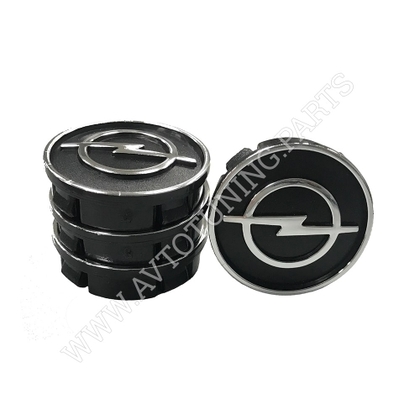 Заглушка колесного диска Opel 60x55  черный ABS пластик (4шт.) (50009)
