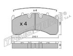 Тормозные колодки для RVI AE.DXI, VO.FH 05-/3699