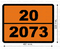 Информационная таблица опасного груза ADR "Редкий аммиак 20-2073 400х300мм(11681)