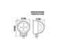 Фонарь LED 10-60V DC, 12W (4х3W)/6217