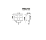 Фонарь LED 10-60V DC, 18W (6х3W)/6218