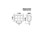 Фонарь LED 10-60V DC, 18W (6х3W)/6218