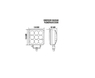 Фонарь LED 10-60V DC, 27W (9х3W)/6222