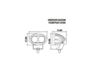 Фонарь LED 10-60V DC, 45W (2х10W)/6224