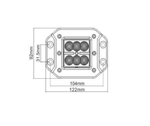 Светодиодная дополнительная фара Allpin 18Вт, встраиваемая/6640F18