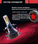 Светодиодные лампы Т8 серии с цоколем Н4 Stellar 2 шт. (6769T8H4)