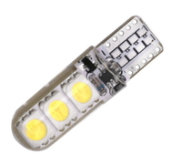 Светодиодная led лампочка T10-5050-6SMD Силикон БЕЛЫЙ (7123) 