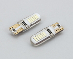 Светодиодная led лампочка 12В T10-4014-12 SMD Силикон  БЕЛЫЙ (7124)