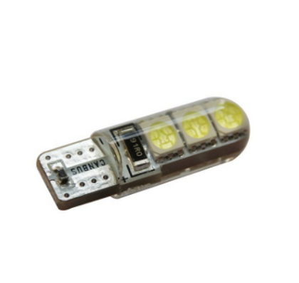 Светодиодная led лампочка 24В T10-5050-6 SMD Силикон БЕЛЫЙ (7125)