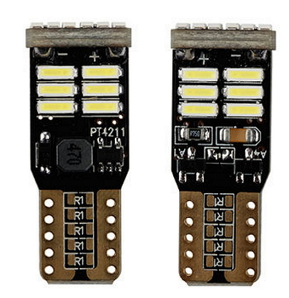 Светодиодная led лампочка 12В T10-3014-18 SMD CANBUS(7141)