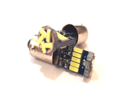Светодиодная led лампочка 12В T4W-4014-15 SMD CANBUS Красный (7212)