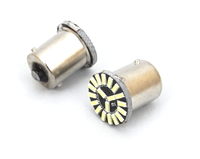 Светодиодная led лампочка 12В 1156-4014-19 SMD Одноконтактная (смещенный контакт) Желтый(7251) 
