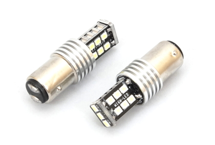 Светодиодная led лампочка 12В 1157-2835-15 SMD Двухконтактная(7269)
