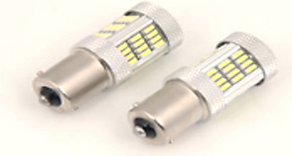 Светодиодная led лампочка 12/24В 1157-4014-45 SMD Двухконтактная (7297)