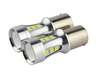 Светодиодная led лампочка 12/24В 1157-3030-18 SMD Двухконтактная Красный(7335) 