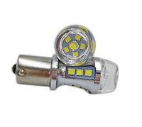 Светодиодная led лампочка 12/24В 1156-3030-18 SMD Одноконтактная (смещенный контакт) Желтый (7333) 