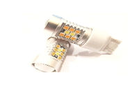 Светодиодная led лампочка 12В 7443-2835-21 SMD+3030-7 SMD Безцокольная Двухконтактная Белый/Желтый(7357) 